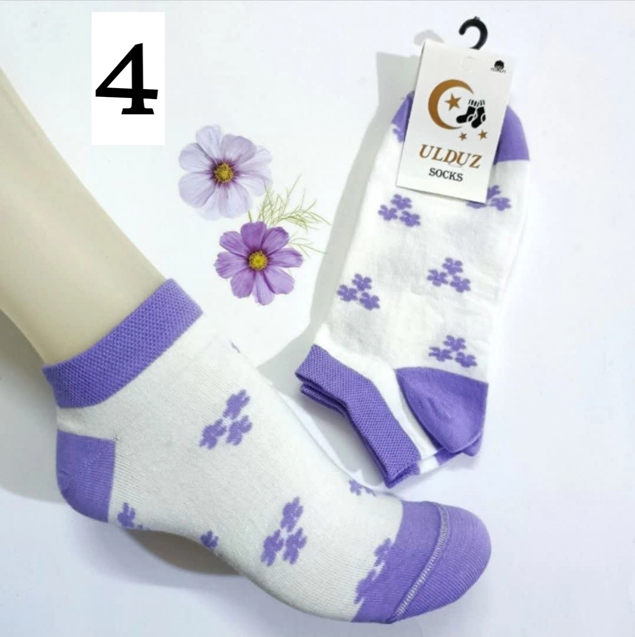 جوراب مچی ۴ طرح یاسی