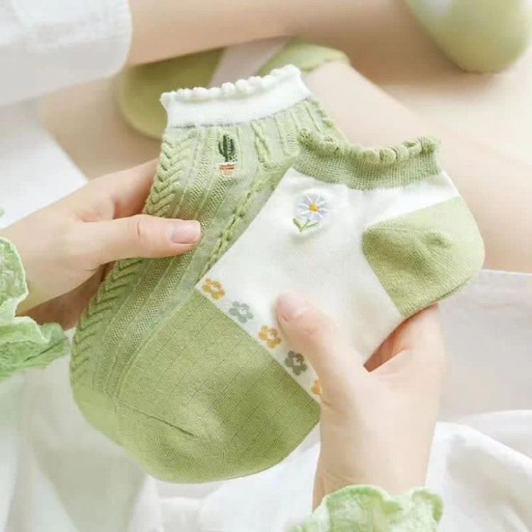 جوراب مچی کش دالبری کاکتوس و گل سبز