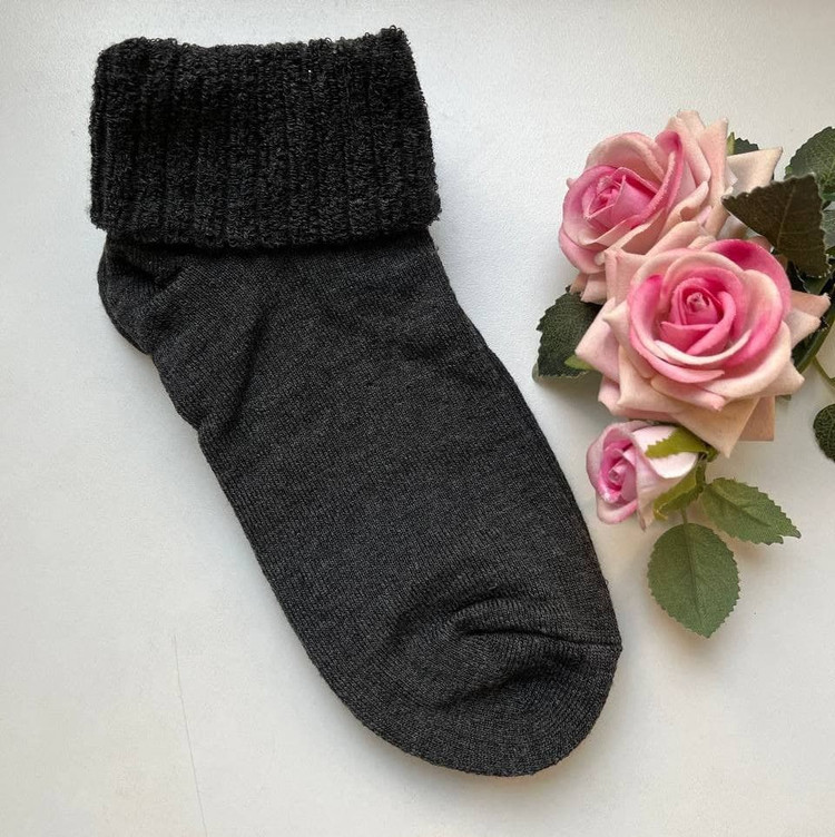 جوراب لب برگرد حوله ای رنگی ساده