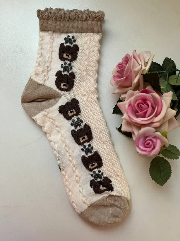 جوراب نیمساق ست خرس کش کنگره ای