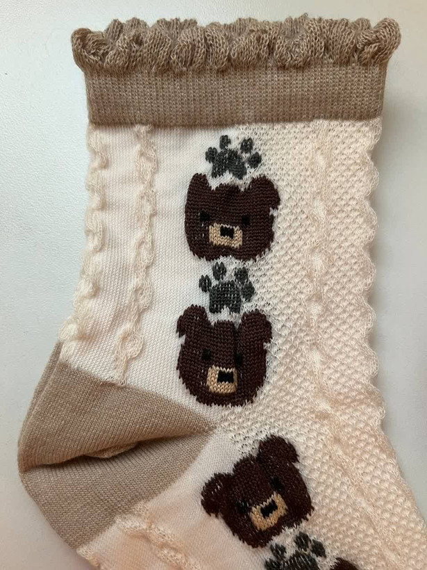 جوراب نیمساق ست خرس کش کنگره ای