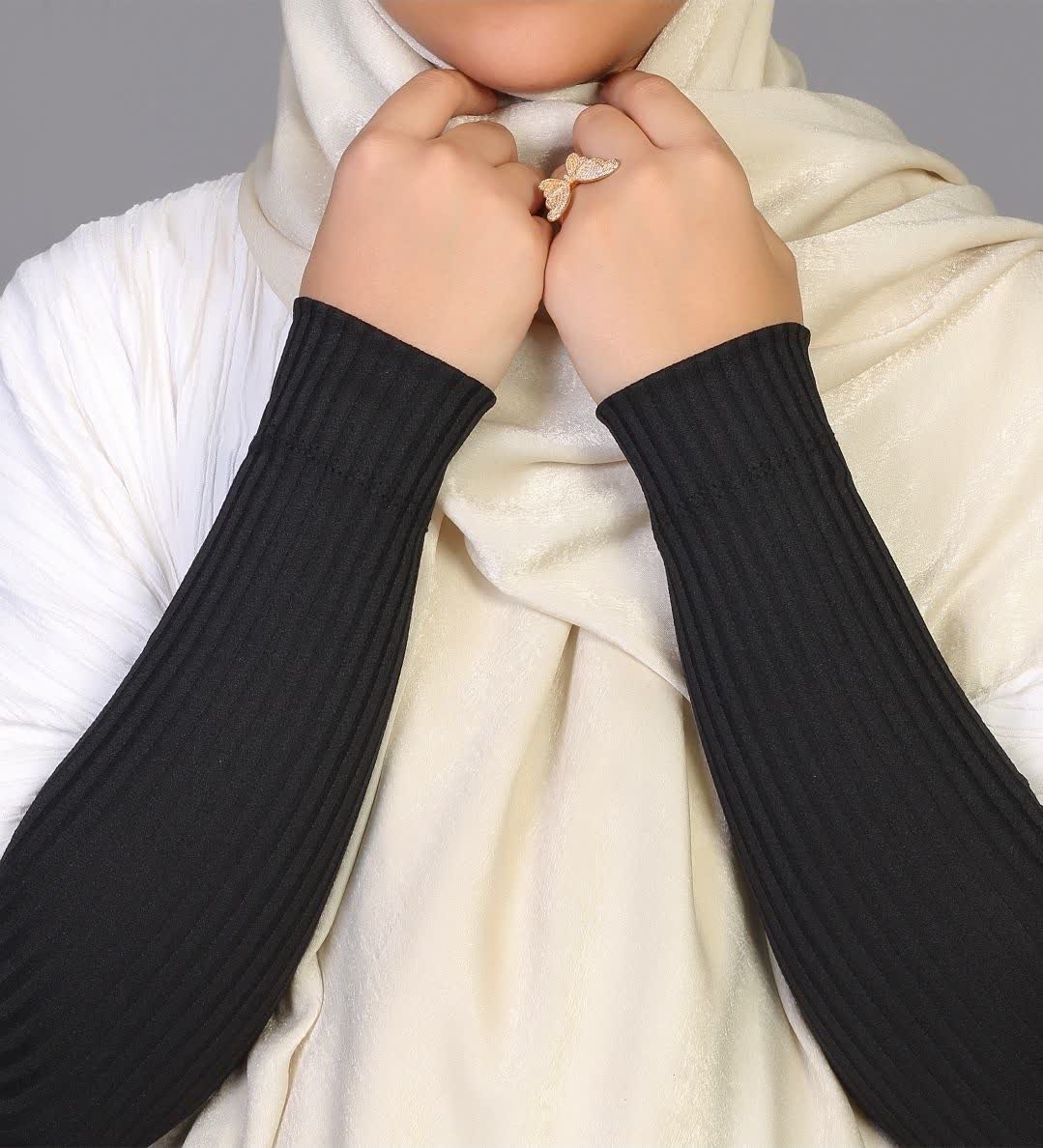 ساق دست صنم بلند ریون خط دار رنگی و مشکی