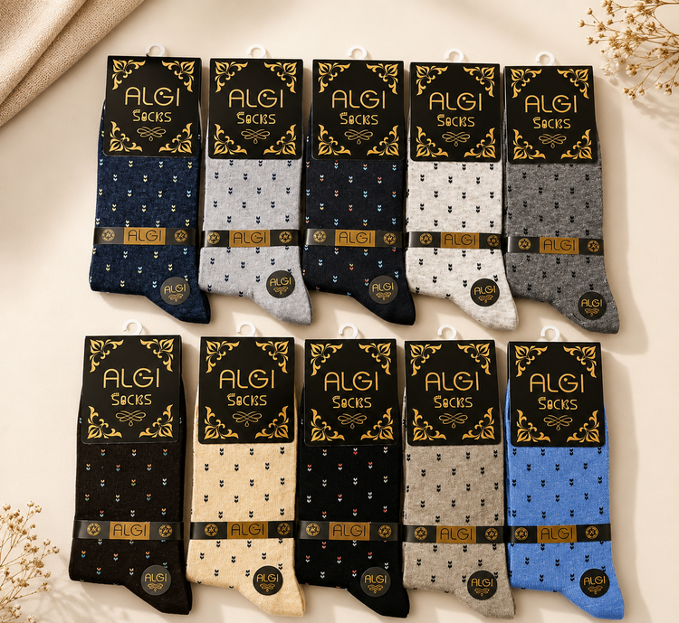 جوراب اعلای مردانه ساقدار طرح دو خال کلاسیک